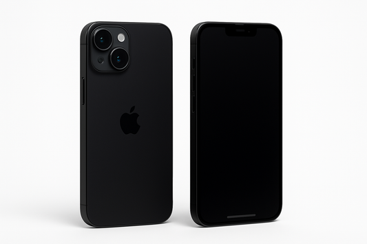2IPHONE 14 NEGRO DONDE SE VEAN, UNO DE ATRAS Y EL OTRO ADELANTE