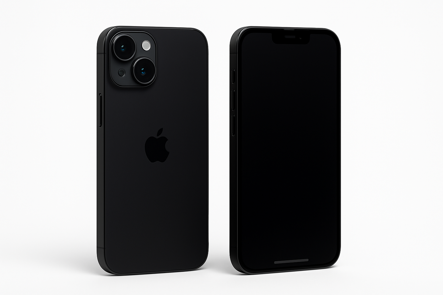 2IPHONE 14 NEGRO DONDE SE VEAN, UNO DE ATRAS Y EL OTRO ADELANTE
