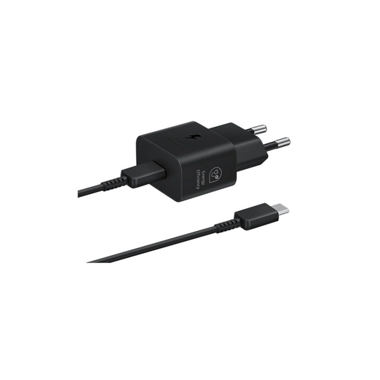 Cargador Samsung | 25W con cable Negro Ultra rápido