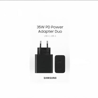 Cargador Samsung original DUO, 35W, PD 3.0, Sin cable