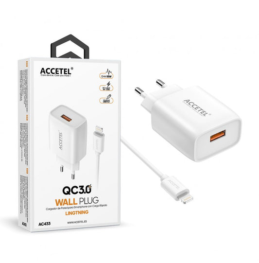 AC433 Cargador Pared USB 2.4A - Cable Lightning